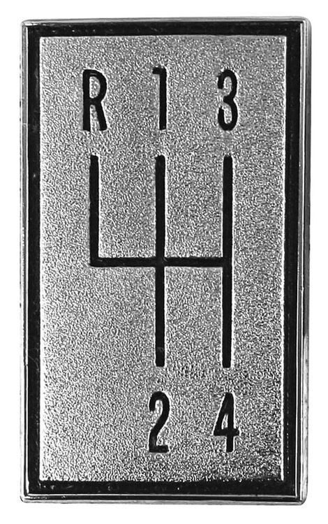 Console 4-Speed Shifter Plate Emblem 1966-67 Chevelle/El Camino
