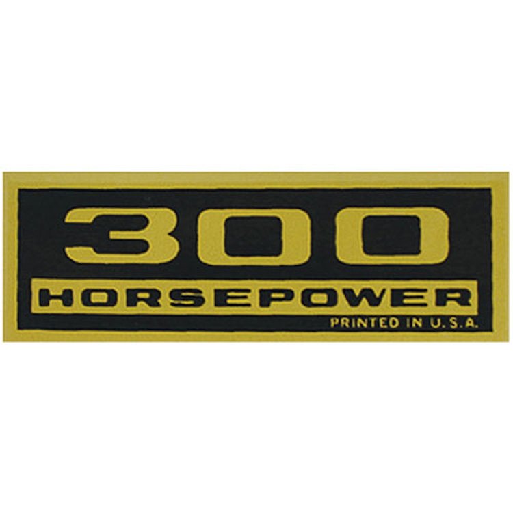 Decal Chevelle/El Camino/Monte Carlo Valve Cover 300HP Black/Gold