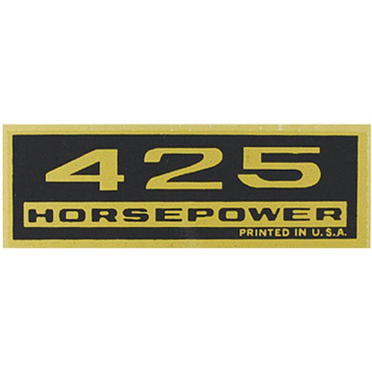 Decal Chevelle/El Camino/Monte Carlo Valve Cover 425HP Black/Gold