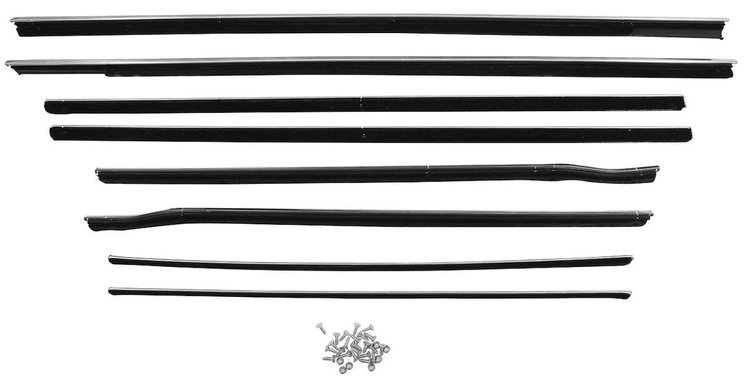 Window Felts for 1971-1976 Pontiac Bonneville 2dr HT [Repro. Style, 8-pc Set]