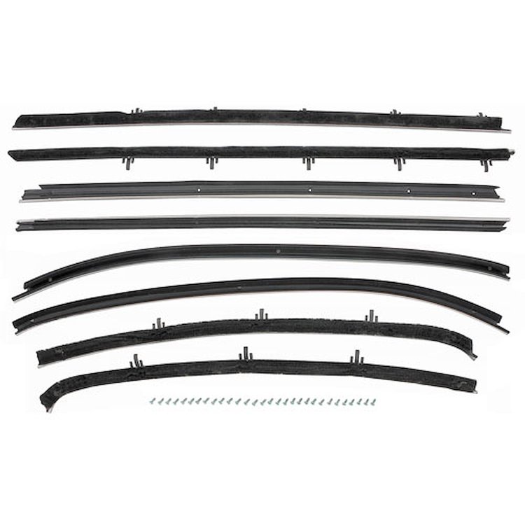 Window Felts 68 Chevelle Coupe 8 pieces Original Round Style