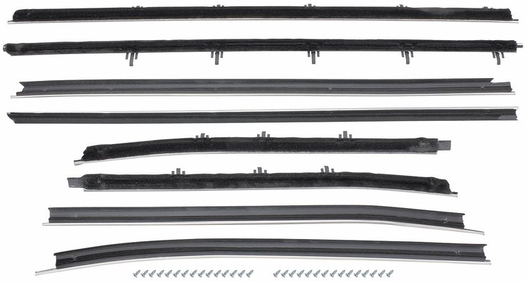 Window Felts 68 Chevelle Convertible 8 pieces Original Round Style