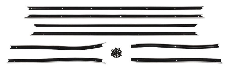 Window Felts Fits Select 1968 Pontiac GTO, LeMans, Tempest Coupe [Repro. Style, 8-pc Set]