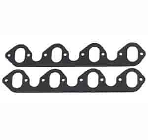 XX Carbon Header Flange Gaskets Big Block Ford 429-460 Oval/Round 1.25" x 2.125"