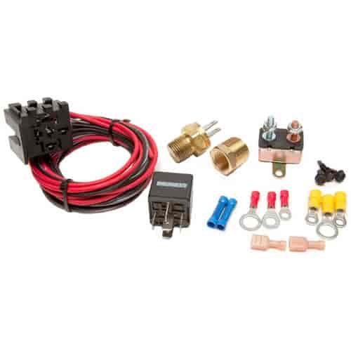Fan-Thom II Electric Fan Relay Kit W/Thermostat Protection SPST 40 Amp Relay