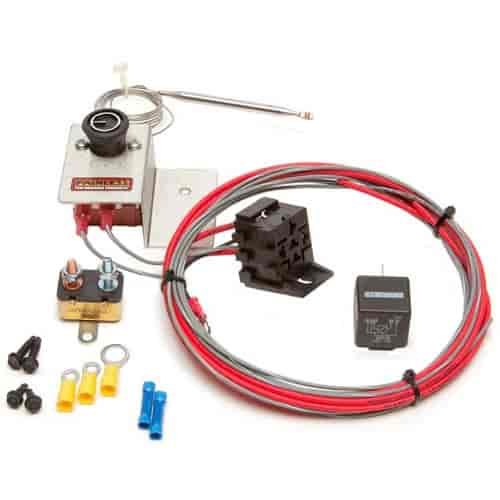 Adjustable Electric Fan Thermostat Kit 40 Amp Relay