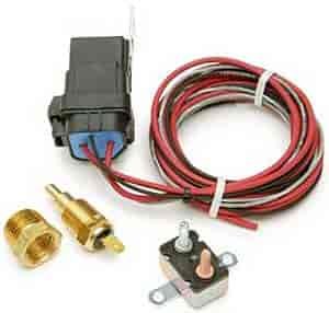 Weatherproof Electric Fan Relay Kit W/Thermostat Protection SPST 35 Amp Relay