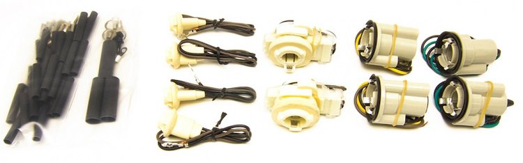 Headlight Socket Pigtail Kit 1980-1987 GM C10, C20, C30 Truck, Suburban (Dual Square Headlights)