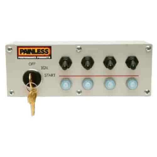 Off-Road Waterproof Switch Panel 4 Toggles, Dash Mount