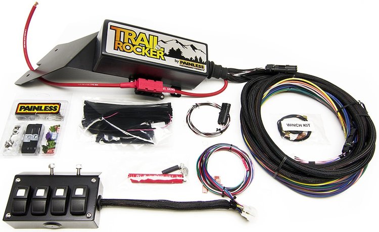 Trail Rocker Accessory Control System 1976-1986 Jeep CJ Underdash 4-Switch Panel
