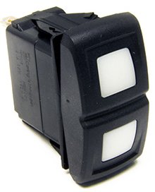 Contura XIV Rocker Switch White LED On/Off/On