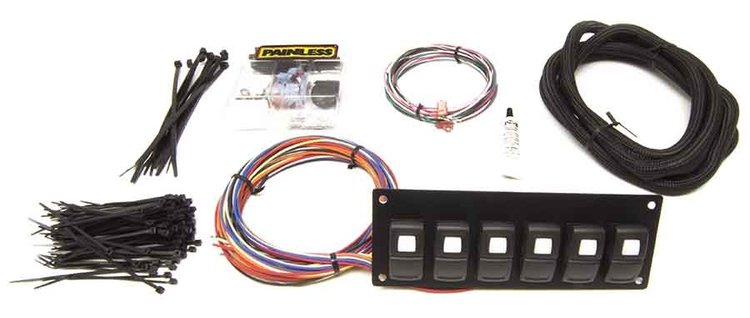 6-Switch Track Rocker Switch Panel - In-Dash Mount