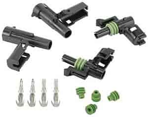 Weatherpack Connector Kit (1) Male, (1) Female, Terminals