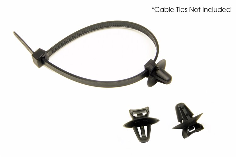 Cable Tie Mounting Clips [1/4 in. Hole, Set of 20]