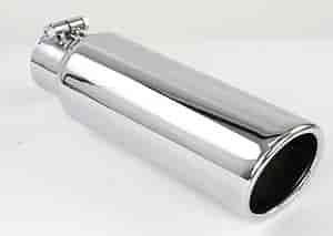 Monza Premium Exhaust Tip, Polished and chrome plated stainless steel, Self Clamping
