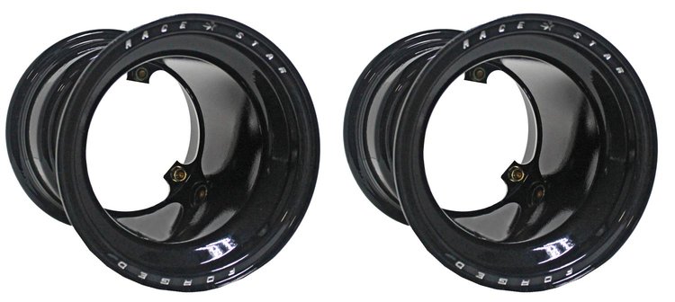 53 Jr. Dragster Wheel, Size: 9 x 10 in., Bolt Circle: 3 x 5.25 in., Non-Beadlock [Gloss Black]