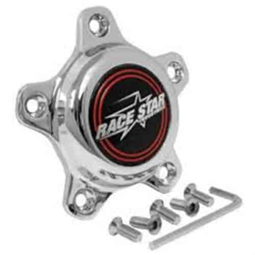 92 Drag Star Bracket Racer Short Plastic Center Cap w/ Medallion & Screws [Metallic Gray]