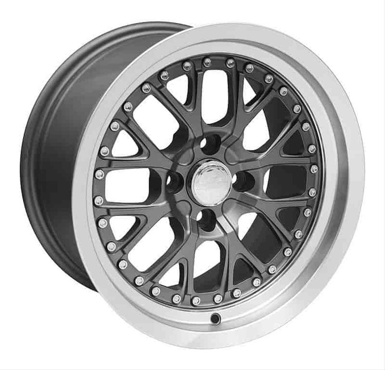 88 Dart Metallic Gray Machined Size 15X8 Bolt Circle 4X100 Back Spacing 5.25 Finish Gray Machined