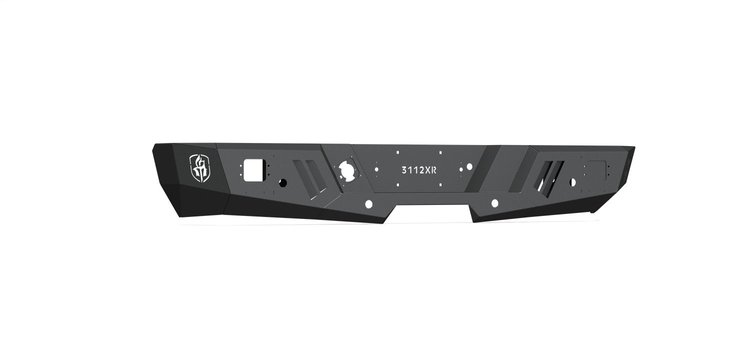 3112XR0B Spartan Non-Winch Rear Bumper, Steel, Satin Black, 2011-2014 Chevy Silverado 2500 HD/3500 HD