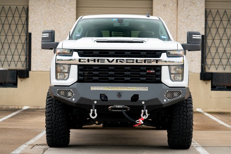 3202EF0B Evolution Front Bumper, Base Fits Select Chevy Silverado 2500 HD/3500 HD