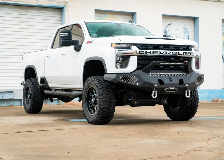 3202EF3B Evolution Front Bumper, Sheet Metal Pre Runner, Fits Select Chevy Silverado 2500 HD/3500 HD