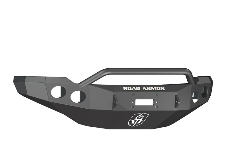38204B Stealth Winch Front Bumper, Pre-Runner Guard, Satin Black, 2011-2014 Chevy Silverado 2500 HD/3500 HD