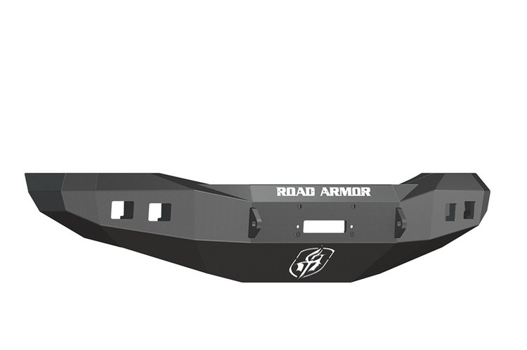 406R0B Stealth Winch Front Bumper, Satin Black, Square Fog Light Holes, 2006-2009 Dodge Ram 2500/3500/4500/5500