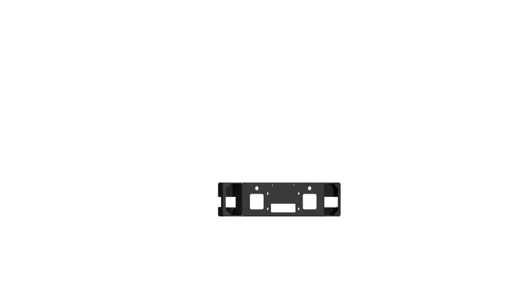 4131V-WP Vaquero Winch Plates, Front, Satin Black, 2013-2018 Ram 1500