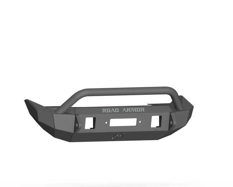 5182F4B Stealth Winch Front Bumper, Mid Width, Pre-Runner Guard, Satin Black, Fits Select Jeep Gladiator/Wrangler