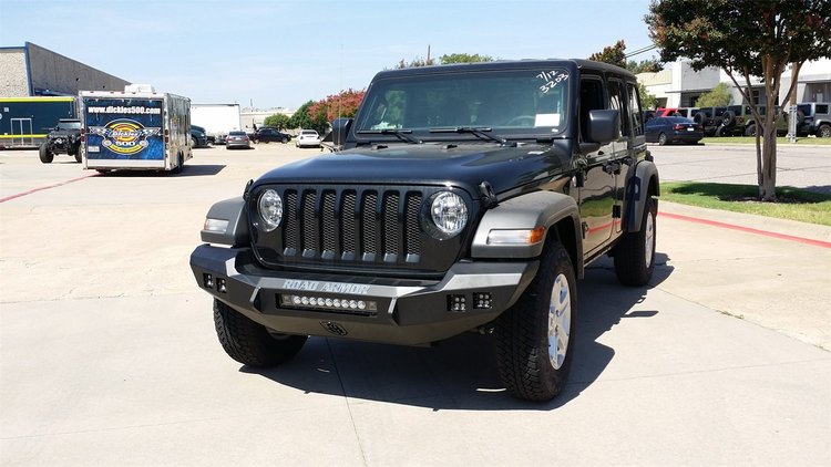 5184F4B Stealth Winch Front Bumper Sport/Sahara Fits Select Jeep Gladiator/Wrangler