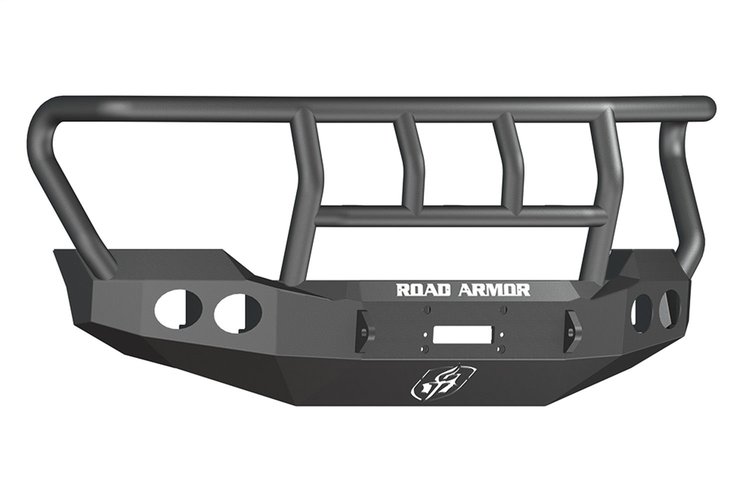 61102B Stealth Winch Front Bumper, Titan II Guard, Satin Black, Fits Select Ford F-250/F-350 Super-Duty