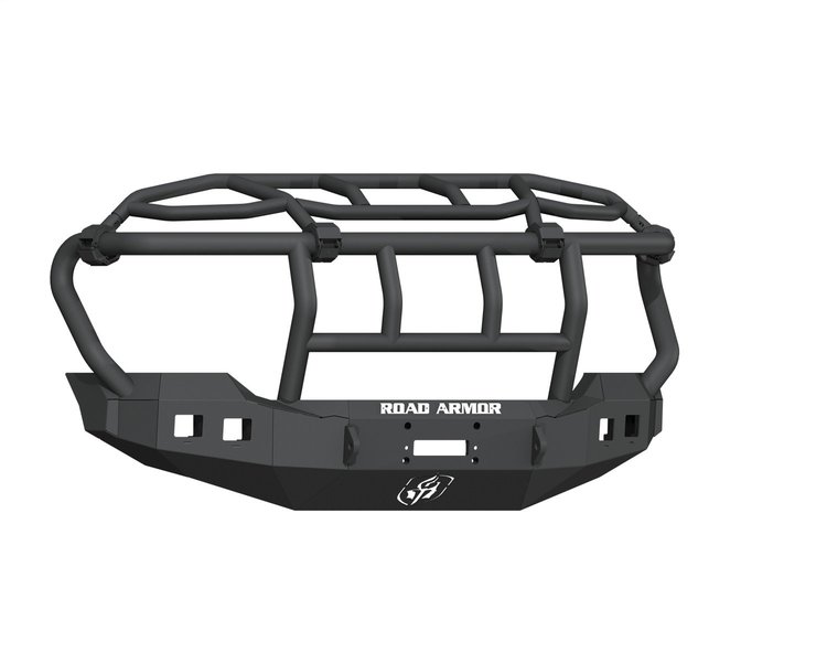 6114R3B Stealth Winch Front Bumper, Intimidator Guard, Satin Black, Fits Select Ford F-250/F-350/F-450/F-550 Super-Duty