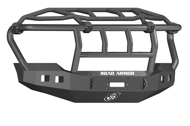 611R3B Stealth Winch Front Bumper, Intimidator Guard, Steel, Satin Black, Fits Select Ford F-250/F-350 Super-Duty
