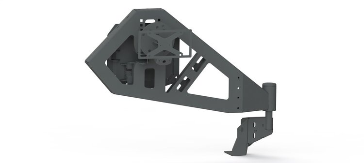 6213R-TC Stealth Tire Carrier Assembly, Rear, Texture Black