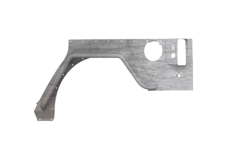 JK200 Defender Body Armor, w/Flare, Rear, Raw Steel, Fits Select Jeep Wrangler