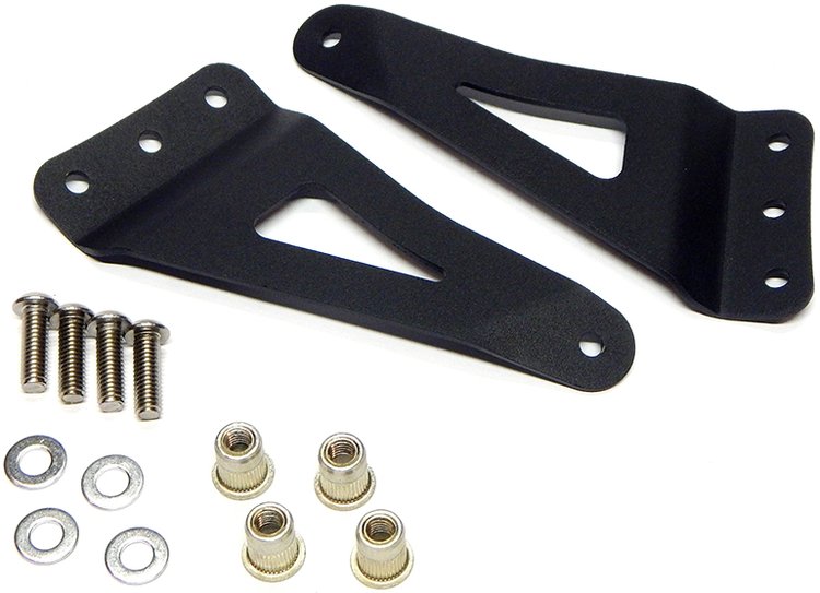 Upper Windshield Mount Brackets for 50 in. Straight Light Bar 2007-2014 Avalanche/Silverado/Suburban/Tahoe/Sierra/Yukon 2WD, 4WD