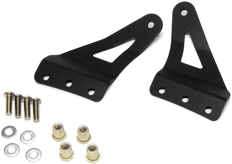 Upper Windshield Mount Brackets for 54 in. Curved Light Bar 2007-2014 Chevy Avalanche, Silverado, Suburban, Tahoe, Sierra, Yukon