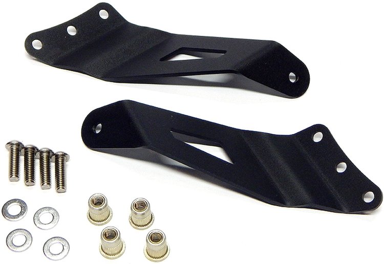 Upper Windshield Mount Brackets for 50 in. Curved Light Bar 1999-2006 Chevy Avalanche, Silverado, Suburban, Tahoe, Sierra, Yukon