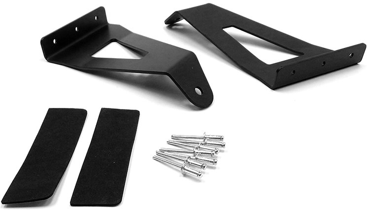 Upper Windshield Mounting Brackets for 54 in. Curved LED Light Bar 2004-2014 Ford F150 4WD, 2WD