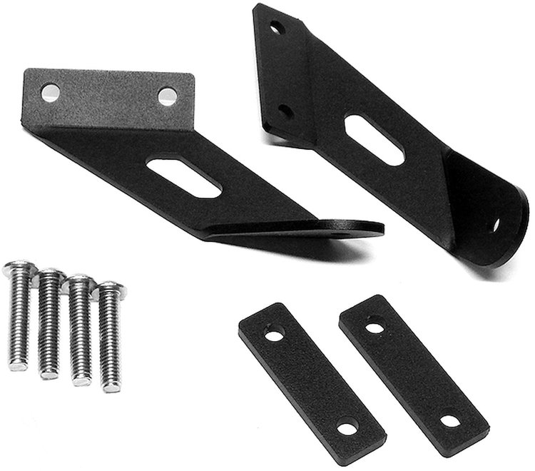 Hood Mounting LED Light Brackets for 20 in. Dual Light Bar 2007-2012 Jeep Wrangler JK, JKU 2WD, 4WD
