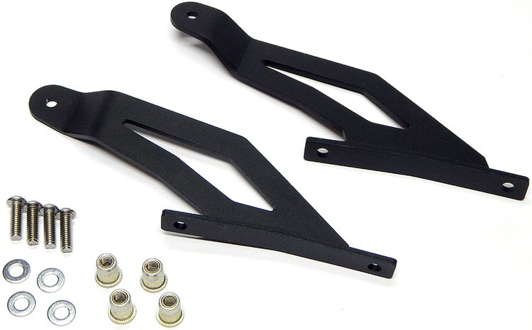 Upper Windshield Mount Brackets for 50 in. Curved Light Bar 2004-2015 Nissan Titan 2WD, 4WD