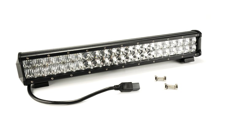 CREE LED Double Row Light Bar with Chrome Light Panel & Adjustable Base [20 in. Straight]