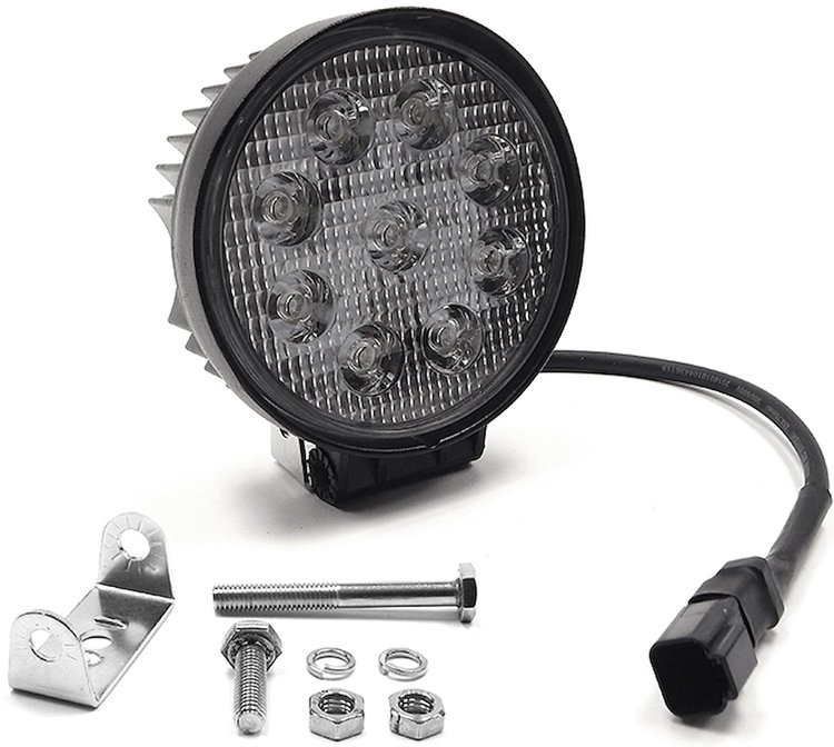 CREE LED Spot Light [4.5 in. Round, Bracket Mounted, Black]