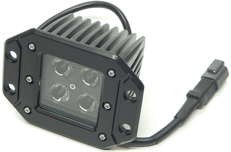 CREE LED Flood Light with Black Light Panel [3 in. Cube, Flush Mount, Black]