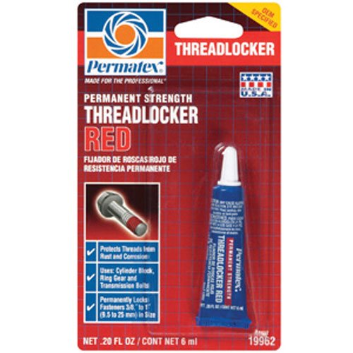 Red Permanent Strength Threadlocker 6ml Tube
