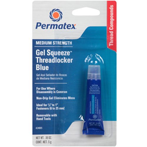 Blue Medium Strength Threadlocker Gel 5g Squeeze Applicator