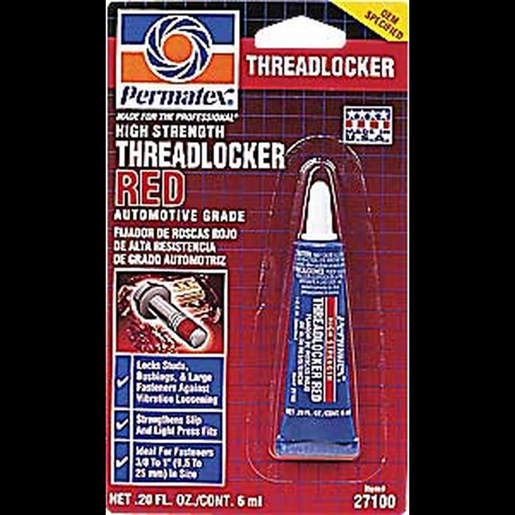 Red High Strength Threadlocker 6ml Tube