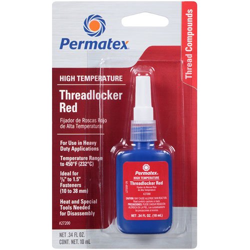 Red High Temperature Threadlocker 10ml Bottle