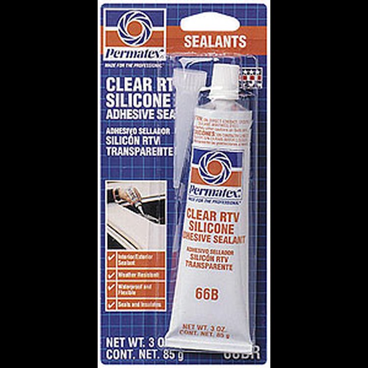 Clear RTV Silicone Adhesive Sealant 3oz Tube