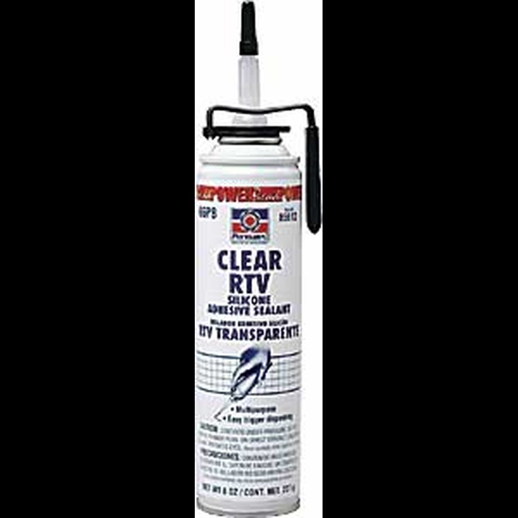 PowerBead Clear RTV Silicone Adhesive Sealant 7.25oz Can